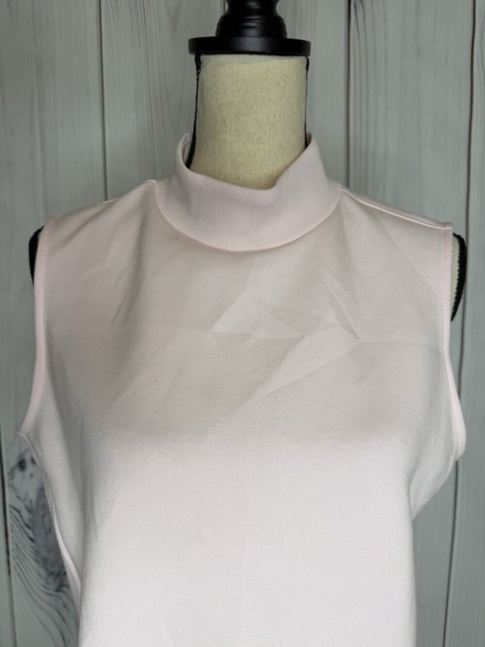 Spanx AirEssentials Mock Neck Tank Top Sz XL Light Pink Sleeveless Top 20377R - Picture 2 of 12